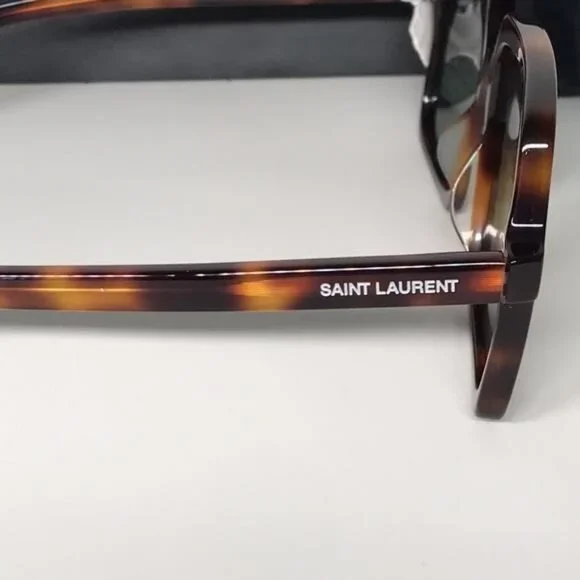 New Authentic Tortoise Square Sunglasses with Black Case SL 174 002 - Picture 10 of 11